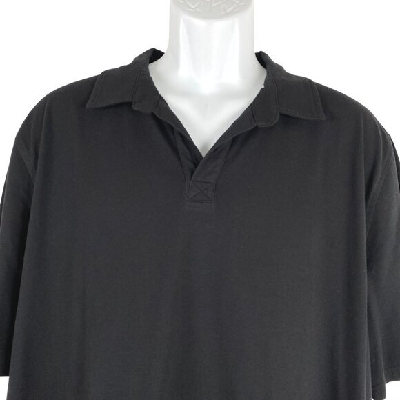 Robert Graham Polo Shirt XL Short Sleeve Black Classic Fit Cotton‎ Modal TP-2503 - Picture 3 of 6